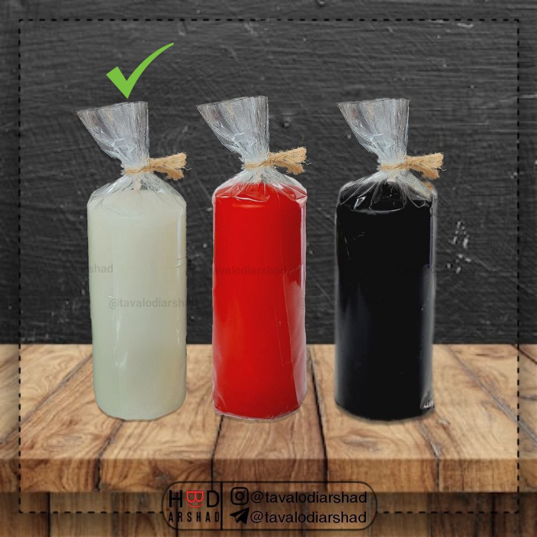 شمع استوانه سفید کد ۱۰۰